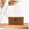 PRETYZOOM Imitation Rattan Woven Storage Box Lid Rustic Organizer for Sundries Clothes Books Deep Multi-functional Home view 2