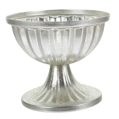 Mipcase Vintage Metal Flower Vase for Rustic Home Decor Round for Dried and Artificial Floral Arrangements Compact for Table Centerpiece