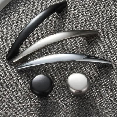 Bright Chrome Handles Kitchen Cabinet Handles Solid Drawer Knobs Silver Cupboard Door Wardrobe Pulls Furniture Handle 1Pcs (Color : Bright chrome)