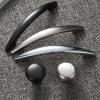 Bright Chrome Handles Kitchen Cabinet Handles Solid Drawer Knobs Silver Cupboard Door Wardrobe Pulls Furniture Handle 1Pcs (Color : Bright chrome) view 1