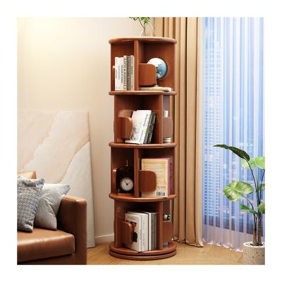 HEXEH Shelf Bookcase Bookshelf can Rotate 360, Floor-Standing Storage Rack, Super Space-Saving Small Bookcase, Picture Book Storage Rack Bookcase Storage Shelves