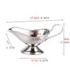 LEIXIUSM Elegant Gravy Boat Sauce Boat Gravy Boat Gravy Boat Stainless Steel Gravy Boat, Stainless Steel Saucier with Ergonomic Handle and Big Dripless Lip Spout Sauce Boat view 2