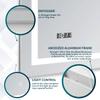 AQUADOM Daytona 72"x36"x1" Large LED Lighted Mirror for Bathrooms with Defogger, Dimmer, Digital Clock, Touch Control, 3 Color Lighting view 4