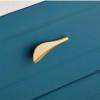 GGKLVWMA Leaf Shape Cabinet Door Handles Creative Bathroom Drawer Pulls Personality Wardrobe Hardware Light Luxury Cabinet Knobs 1Pcs (Color : Pearl Gray) view 4