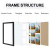 Vittanly 11x14 Collage Picture Frame, Displays 5Pcs 4x6 Pictures with Mat or 1Pcs 11x14 without Mat for Wall Mounting, Picture Frames Collage Wall Decor in Black, 1 Pack view 4