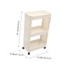 MAGICLULU Rolling Storage Cart Organizer Wheels Multi-Layer Book Holder for Kitchen Bathroom Space-Saving Storage Rack for Snacks Files Essentials view 2