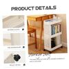 MAGICLULU Rolling Storage Cart Organizer Wheels Multi-Layer Book Holder for Kitchen Bathroom Space-Saving Storage Rack for Snacks Files Essentials view 3