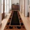 LHOMKCV Rustic Cabin Runner Rug, 2x8ft, Wildlife Black Bear Leaf Border Accent Hallway Rugs, Retro Rust Red Carpet with Non-Slip Backing, Low-Pile Thin Runner Area Rug for Kitchen Bathroom Office view 2