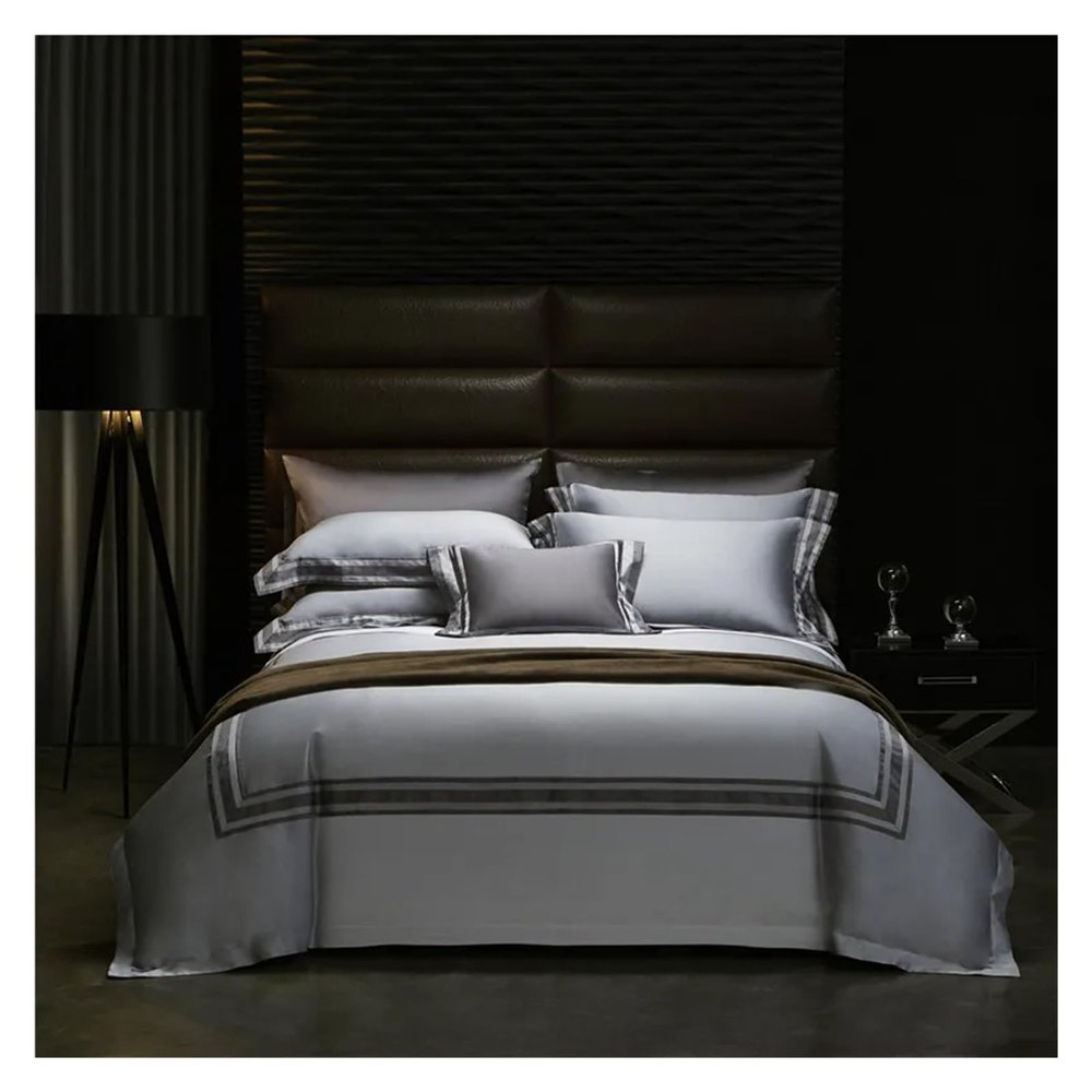 Bed, Pink 1000TC Egyptian Cotton Luxury Hotel Bedding Set King Queen Size Bed Set Duvet Cover Bedsheet Set