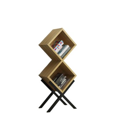 HEXEH Shelf Bookcase Fashionable Creative Combination Bookcase Iron Bookshelf Storage red Wine Floor-Standing Storage Rack Modern Bookcase Storage Shelves (Size : S)