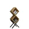 HEXEH Shelf Bookcase Fashionable Creative Combination Bookcase Iron Bookshelf Storage red Wine Floor-Standing Storage Rack Modern Bookcase Storage Shelves (Size : S) view 1
