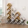 HEXEH Shelf Bookcase Fashionable Creative Combination Bookcase Iron Bookshelf Storage red Wine Floor-Standing Storage Rack Modern Bookcase Storage Shelves (Size : S) view 4