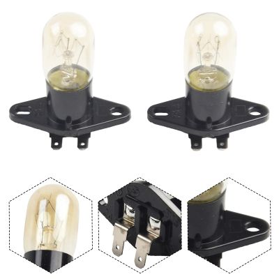 CHDONGSE 2pcs Universal Microwave Ovens Light Bulb Lamp Globe 250V 2A Fit For Midea Most Brand With Holder Replacement Parts