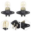 CHDONGSE 2pcs Universal Microwave Ovens Light Bulb Lamp Globe 250V 2A Fit For Midea Most Brand With Holder Replacement Parts view 1