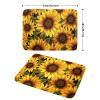 Sunflowers Dish Drying Mat for Kitchen - Yellow Flowers Dish Mat 18 x 24 Floral Drying Kitchen Mat Leaf Kitchen Drying Mats Sunflower Dish Drying Mat for Multiple Usage view 2