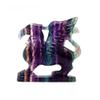 ATkits Crystal Natural Rainbow Fluorite Crystal Griffin Sculpture Statue Animal Carving for Home Decoration Collection view 1