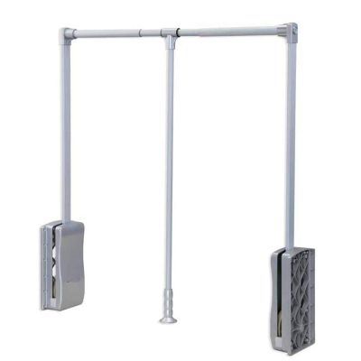 Closet Hanging Rod, Cloakroom Pull Down Wardrobe Rail Lift - Sliding Wardrobe Closet Rod, Adjustable Width 23,6-32,6 Inch Extendable Clothes Rail, Steel Sliding Trouser Rack Rod, for Closet Organizer