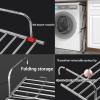 Stainless Steel Extendable Foldable Airer Indoor ,Balcony Dryer Wall Dryer Radiator Dryer, Radiator Clothes Airer Rack, Hanging Drying Rack Airer, With Adjustable Arms, Towel Rack ( Color : Silver , S view 2
