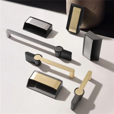 GGKLVWMA American Black Kitchen Cabinet Handles and Knobs Zinc Alloy Drawer Pulls Cupboard Wardrobe Door Knobs Furniture Hardware 1Pcs (Color : Copper Black 128mm)