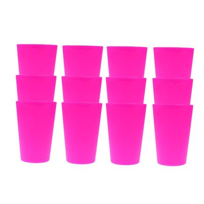 Alipis 12pcs Sturdy Plastic Juice Cups Red Party Drinking Cups Stackable for Outdoor Use for Beverages Reusable Capacity