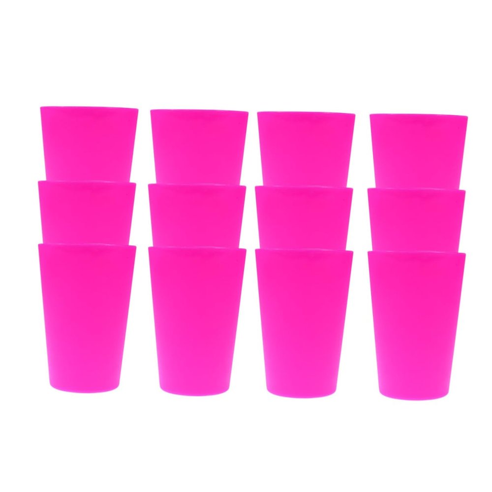 Alipis 12pcs Sturdy Plastic Juice Cups Red Party Drinking Cups Stackable for Outdoor Use for Beverages Reusable Capacity