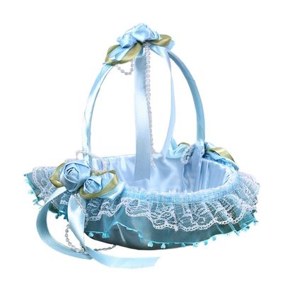 Flower Girl Basket Wedding Basket with Handle Flower Storage for Wedding Party Supplies