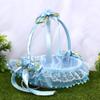 Flower Girl Basket Wedding Basket with Handle Flower Storage for Wedding Party Supplies view 2