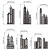 Amimagen Black City Skyline Wall Stickers - City Building Silhouette Wall Decals - Boys Nursery Kids Bedroom Living Room Wall Decor view 4