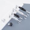 GGKLVWMA Zinc Alloy Drawer Silvery Long Crystal Handle Dresser Wardrobe Handles for Cabinet Kitchen Pull Cupboard Knob 1Pcs (Color : Black Diamond) view 1