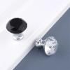 GGKLVWMA Zinc Alloy Drawer Silvery Long Crystal Handle Dresser Wardrobe Handles for Cabinet Kitchen Pull Cupboard Knob 1Pcs (Color : Black Diamond) view 3