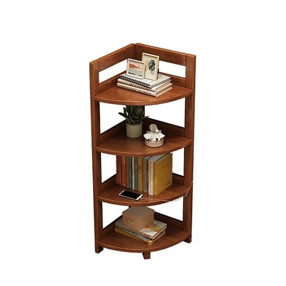 HEXEH Shelf Bookcase Corner Solid Wood Bookshelf Simple Home Storage Rack Student Bedroom Bedside Bookcase Multi-Layer Storage Floor-Standing Storage Rack Bookcase Storage Shelves