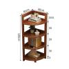 HEXEH Shelf Bookcase Corner Solid Wood Bookshelf Simple Home Storage Rack Student Bedroom Bedside Bookcase Multi-Layer Storage Floor-Standing Storage Rack Bookcase Storage Shelves view 3