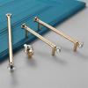 GGKLVWMA European Luxury Crystal Solid Zinc Alloy Golden Cabinet Handles Kitchen Cupboard Wardrobe Door Pulls Furniture Hardware 1Pcs (Color : 1-192mm) view 3
