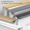 GGKLVWMA Hidden Furniture Handles Gold Black Modern Aluminum Alloy Wardrobe Drawer Knobs Long Kitchen Cabinet Pulls Cupboard Door Handles 1Pcs (Color : Brushed Gray, Size : Length-120mm) view 4