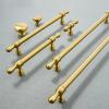 GGKLVWMA Brass Furniture Handles Modern Wardrobe Dresser Cupboard Cabinet Drawer Knobs Kitchen Cabinet Handles Refrigerator Door Pulls 1Pcs (Color : 6single Hole) view 4