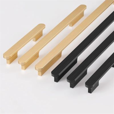 GGKLVWMA Modern Door Closet Knobs Black Gold Kitchen Cabinet Pull Drawer Cupboard Handle Sliding Door Hardware Furniture Handle and Knob 1Pcs (Color : Black 96mm)