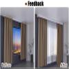 Ceiling Curtain Track Three-in-One Curtain Boxes with Single Track, Window Blue Curtain Rod Cover Box for Bay Windows/ Room Darkening Blackout, Included Fittings ( Color : Ceiling Mount , Size : 1.1m/ view 2