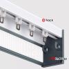 Ceiling Curtain Track Three-in-One Curtain Boxes with Single Track, Window Blue Curtain Rod Cover Box for Bay Windows/ Room Darkening Blackout, Included Fittings ( Color : Ceiling Mount , Size : 1.1m/ view 3