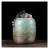 AJJBSS Tea Tin Food Storage Canister Large Ceramic Tea Caddy Travel Retro Japanese Kiln Change Glaze Portable Sealed Tea Tins Tea Storage Tea Container Tea Organizer (Bianco) view 1