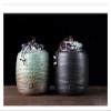 AJJBSS Tea Tin Food Storage Canister Large Ceramic Tea Caddy Travel Retro Japanese Kiln Change Glaze Portable Sealed Tea Tins Tea Storage Tea Container Tea Organizer (Bianco) view 2