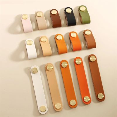 GGKLVWMA Leather Handle Multiple Color Kitchen Cabinet Door Knobs Wardrobe Drawer Pull Cupboard Furniture Handle 96/128/160mm 1/6/10Pcs (Color : 04-96mm, Size : 10PCS)