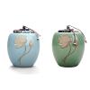 AJJBSS Tea Tin Food Storage Canister Ceramic Sealing Jar Large Household Chinese Style Ru Kiln Storage Tea Canister Tea Canister for Loose Leaf Tea (Gold) view 3