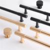 GGKLVWMA Cabinet Handles Kitchen Door Pulls Dresser Drawer Knobs Aluminum Alloy Wardrobe Door Handles Gold Black Modern Style Hardware 1Pcs (Color : Black 128mm) view 1