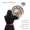 JFY Designs Wall & Accent Mirror Wall Dcor - Vanity Mirror with Engineered Wood Frame, Boho Farmhouse Wall-Mounted Mirrors for Bathroom, Entryway, Living Room view 4