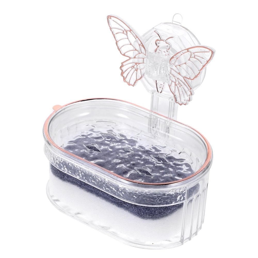 MERRYHAPY Shower Suction Cup Soap Dish Wall Mount Soap Holder Draining Tray Sponge Easy Install
