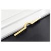 ZHIQISHI Drawer knobs,Cupboard knobs,Style Solid Zinc Alloy Brushed Gold Handle Cabinet Drawer Knob Door Pull Chinese Style Half Moon,96mm 1 pc (Color : 128mm 1 Pc) view 1