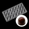 Avtytsda 24 Grid Chocolate Candy Mold PC Polycarbonate Chocolate Making Mould with Scraper (Semicircle) view 2