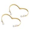 Cabilock 2pcs Pearl Curtain Tie Backs Hollow Metal Curtain Clips for Drape Holders and Office Decor Material for Living Room Bedroom Kitchen and More view 1