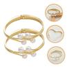 Cabilock 2pcs Pearl Curtain Tie Backs Hollow Metal Curtain Clips for Drape Holders and Office Decor Material for Living Room Bedroom Kitchen and More view 2
