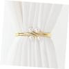 Cabilock 2pcs Pearl Curtain Tie Backs Hollow Metal Curtain Clips for Drape Holders and Office Decor Material for Living Room Bedroom Kitchen and More view 3